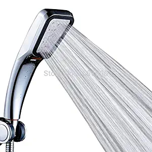 Shower Bath Head 300 Holes High Pressure Handshower Head Water Saving Rainfall Shower Head Bathroom Square Spray Nozzle Head Silver Gi1332