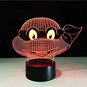 Mutant Ninja Turtles Led Lamp 7 Colors Changing Turtle Night Light Lamps 3D Touch Nightlight Kids Teenage Gift