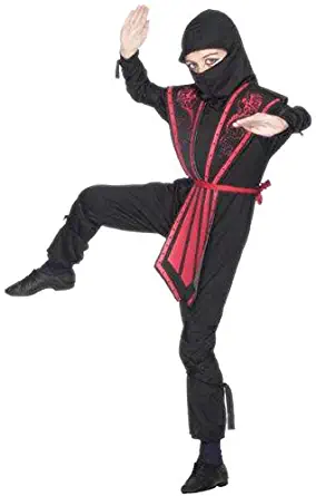 Smiffy's Big Boys' Costume Enfant Ninja Rouge Et Noir Taille An Taille Petit