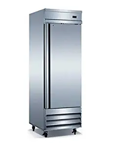 Stainless Steel Single Solid Door Refrigeration Commercial Reach-In freezer upright Cooler with Adjustable Shelves Refrigerator