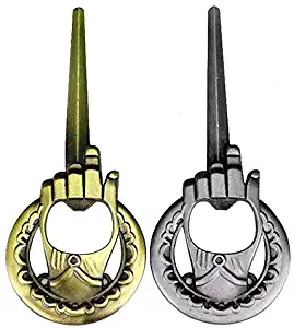 Hand of the King Bottle Opener (Pack of 2) | GOT Drinking Gift & Party Merchandise | Game of Thrones Magnetic Bottle Opener | Authentic Color & Design | Large & Easy to Use | Sticks on your Fridge