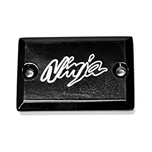 Krator RC030 Black Reservoir Cap (Kawasaki Billet Fluid Logo Engraved-Ninja 250 ZX6 ZX6R ZX12R 500 650R ZZR600 and More (1985-2010)