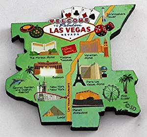 Las Vegas Nevada Decowood Jumbo Wood Fridge Magnet