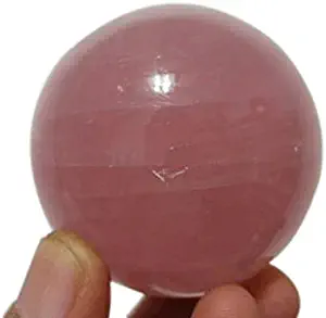 Healing Crystals India C.R.Healing Natural Rose Quartz Ball Sphere, Pink