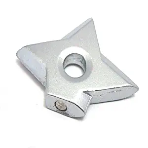 Ninjia Shuriken Fridge Magnets,Assassin Fashion Metal Magnets ,Sliver Pack of 2