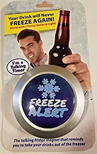 Freeze Alert ICE Cold Beer Talking Fridge Magnet Timer for pop and Wine to