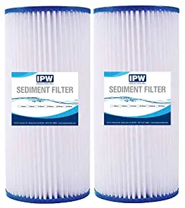 IPW Industries Inc Compatible for HDX4PF4 Pleated High Flow Whole House Water Filter: Reduces Sediment - 30 Micron Water Filters 2 Pack