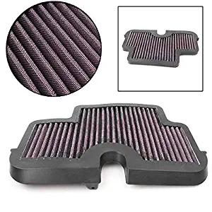 Mallofusa Motorcycle Air Cleaner Filter Element Assembly Replacement Compatible Fits for 2006-2008 Kawasaki EX650A Ninja 650R / EX650E Ninja 650 Black Red