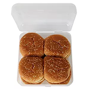 Home-X - Hamburger Bun Storage Container, See-Through Container Keeps Buns Fresh for Longer and Prevents Staling so You Can Enjoy and Re-use Far Past Opening