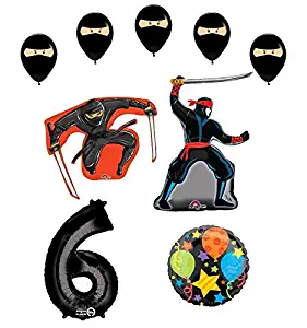 Mayflower Products Ninja 6th Birthday Party Supplies and Balloon Decorations