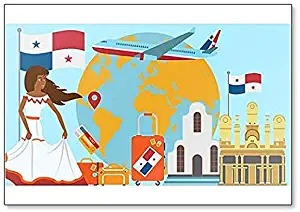Welcome to Panama. Travel and Journey Illustration Fridge Magnet