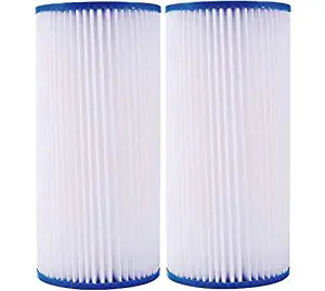 Pack of 2 Compatible for HDX4PF4 Pleated High Flow Whole House Water Filter: Reduces Sediment - 30 Micron Water Filters by IPW Industries Inc.