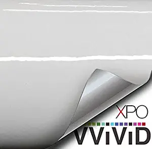 White Gloss Car Wrap Vinyl Roll with Air Release Adhesive 3mil-VViViD8 (60 Inch x 6ft)