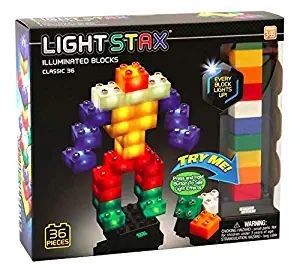 Light Stax Illuminated Blocks - Led Light Up Building Blocks - 36 Piece Set