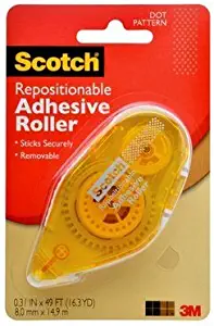 Scotch Brand Scotch 051141389974 Adhesive Roller Repositionable 6055-RPS.31 in x 49 ft, Kkk