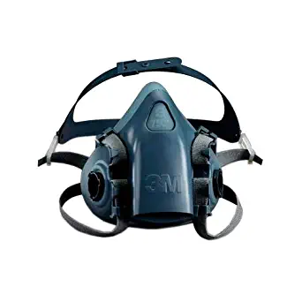 3M Safety 142-7503 7500 Series Reusable Half Face Mask Respirator, Dark Blue, Large