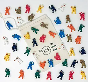 Bag of 50 Ninjas Warriors Figures Cup Cake Toppers Kung Fu Martial Arts Men Party Favors