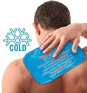 Rapid Relief Reusable Cold Compress for Bumps, Bruises, sprains, Muscle Aches and migraine Pain 8” x 12” Large