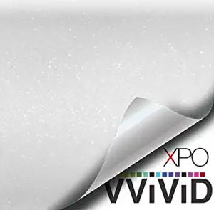 VViViD White Diamond Matte Stretch Vinyl Wrap Film Roll Decal Sheet DIY Easy to Use Air-Release Adhesive (1ft x 5ft)