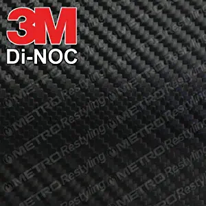 3M CA-1170 DI-NOC GLOSS BLACK CARBON FIBER 4ft x 1ft (4 sq/ft) Flex Vinyl Wrap Film