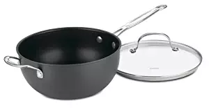 Cuisinart 6354-24H Chef's Classic Nonstick Hard-Anodized 4-Quart Chef's Pan with Helper Handle and Glass Cover