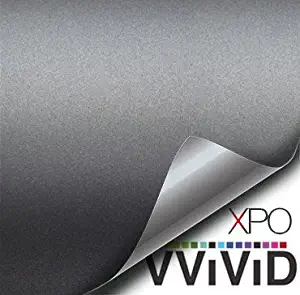 VViViD XPO Matte Gun Metal 5ft x 1ft Vinyl Wrap Roll with Air Release Technology