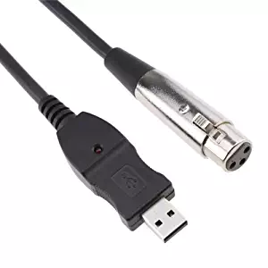 AGPTEK 3M USB Male To XLR Female Microphone MIC Link Cable Studio Audio Adapter Connector