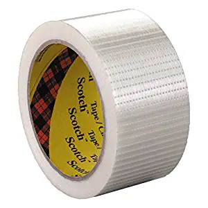 Scotch 8959 Bi-Directional Filament Tape, 50mm x 50m, 3-Inch Core, Clear