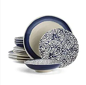 Lenox Market Place 12-Piece Dinnerware Set, Indigo - 881701