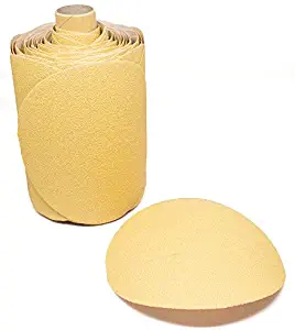 5" Discs on a Roll - PSA Gold DA Sanding Paper (100 Discs - 80 Grit)