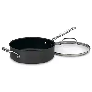 Cuisinart 633-24H Chef's Classic Nonstick Hard-Anodized 3-1/2-Quart Saute Pan with Helper Handle and Lid