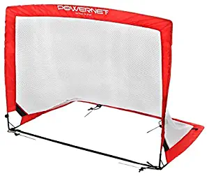 PowerNet Soccer Goal Portable Popup Net | 4x3 Rectangle | 2 Goals+1 Carrying Bag | Durable Lightweight Frame | Quick Setup Easy Folding Storage | Short Small Side Game | Technical Practice Accuracy