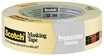 3M Scotch 2020 Painters Masking Tape, 20 lbs/in Tensile Strength, 60 yds Length x 1-1/2" Width, Tan (Pack of 8)