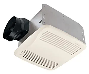 Broan QTXE110S Ultra Silent Humidity-Sensing Auto-On/Off Bath Fan, 110 CFM, White (Renewed)