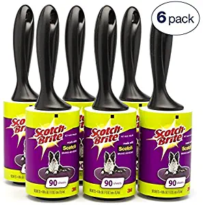 Scotch-brite Jumbo Lint Roller, 90 Sheets "Pack of 6" (A Total of 540 Sheets)