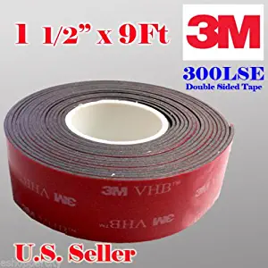 3m 1.5" (38mm, 1-1/2")) X 9 Ft VHB Double Sided Foam Adhesive Tape 5952 Grey Automotive Mounting Very High Bond Strong Industrial Grade