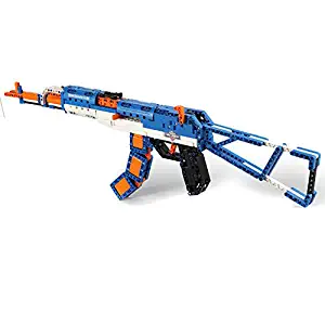 Sams Bestoyz Building Blocks AK-47 Rifle Toy Gun, DIY Assembled Bricks Construction Toys Set, Educational Engineering Build Kit for Aged 6+ (Style 1 498PCS)