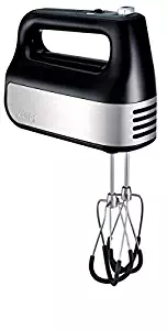 KRUPS GN492851 Hand Mixer, Electric Hand Mixer with Turbo Boost Stainless Steel Accessories, Count Down Timer, 4 servings, Black