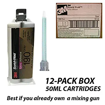 3M ScotchWeld DP190 Gray Epoxy Adhesive (50ml/1.7oz 12-Pack)