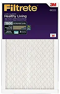 Filtrete MPR 1500 12x30x1 AC Furnace Air Filter, Healthy Living Ultra Allergen, 6-Pack