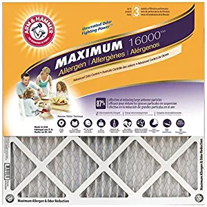 Arm & Hammer Max Allergen & Odor Reduction 12x24x1Air and Furnace Filter, MERV 11, 4-Pack