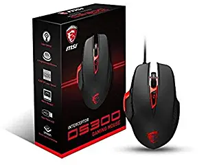 MSI Interceptor DS300 Programmable Ergonomic Laser Gaming Mouse (S12-0401290-D22)