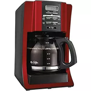 12-Cup Programmable Settings Programmable Coffee Maker, Red by Mr. Coffee