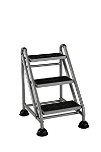 Cosco 3-Step Rolling Step Ladder, Grey