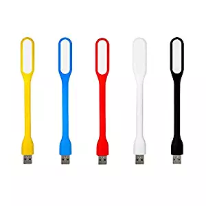 Ivishow Mini USB LED Light, Ultra Slim Keyboard Light USB Light Reading Light for Laptop Keyboard Power Bank Notebook PC, Assorted Color, 5-Pack