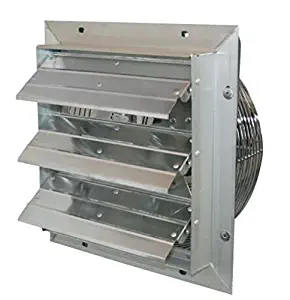 J&D Manufacturing VES24C ES Aluminum Shutter Fan, 24" Size, 115V, 1/2 hp, 1 Phase, Variable Speed, 10' Cord , Chrome