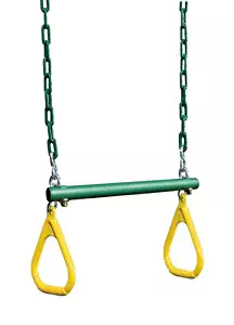 Creative Playthings Ring Trapeze with chain, Green, Yellow, 