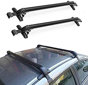 Facaimo Aluminum Car Top Luggage Roof Rack Cross Bar Carrier Adjustable Window Frame USA(110CM)