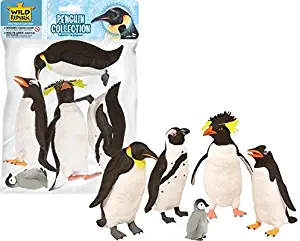 Wild Republic Penguin Polybag, Educational Toys, Kids Gifts, Arctic, Zoo Animals, Penguin Gifts, 5Piece