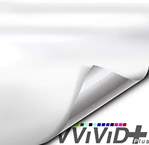 VViViD+ Satin Finish Premium Adhesive Vinyl Wrap Film (1/2ft x 5ft (White))
